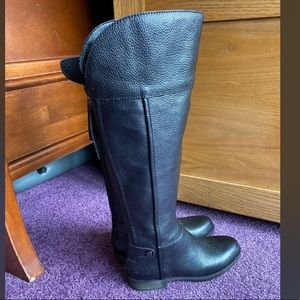 NEW Franco Sarto Knee Black Riding Boots, Size 4.5